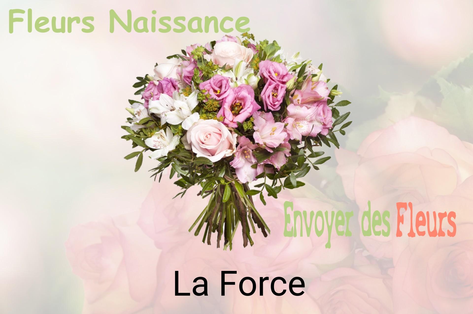 Bouquet de fleurs de naissance livré à La Force